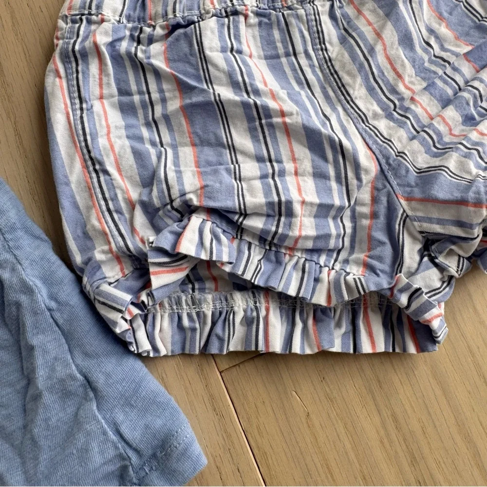 Carters Blue and Striped Kids Outfit Set 12M